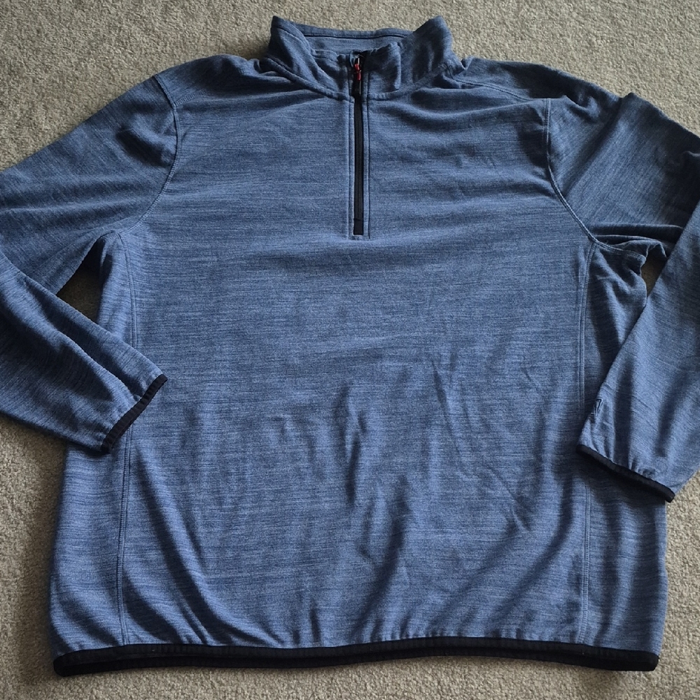 Avalanche Men's Heathered Blue Zip-Up Sweater